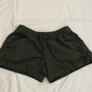 Olive green shorts